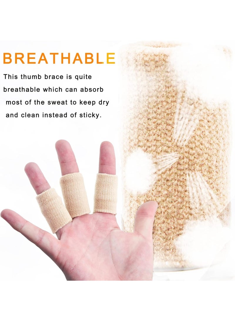 Finger Sleeves, Thumb Splint Brace For Finger Support, Breathable Elastic Finger tape, Compression pression Protector For Reliving Pain, Triggger Finger, Compression Aid For Sports, 10PCS (Beige) - Image 5